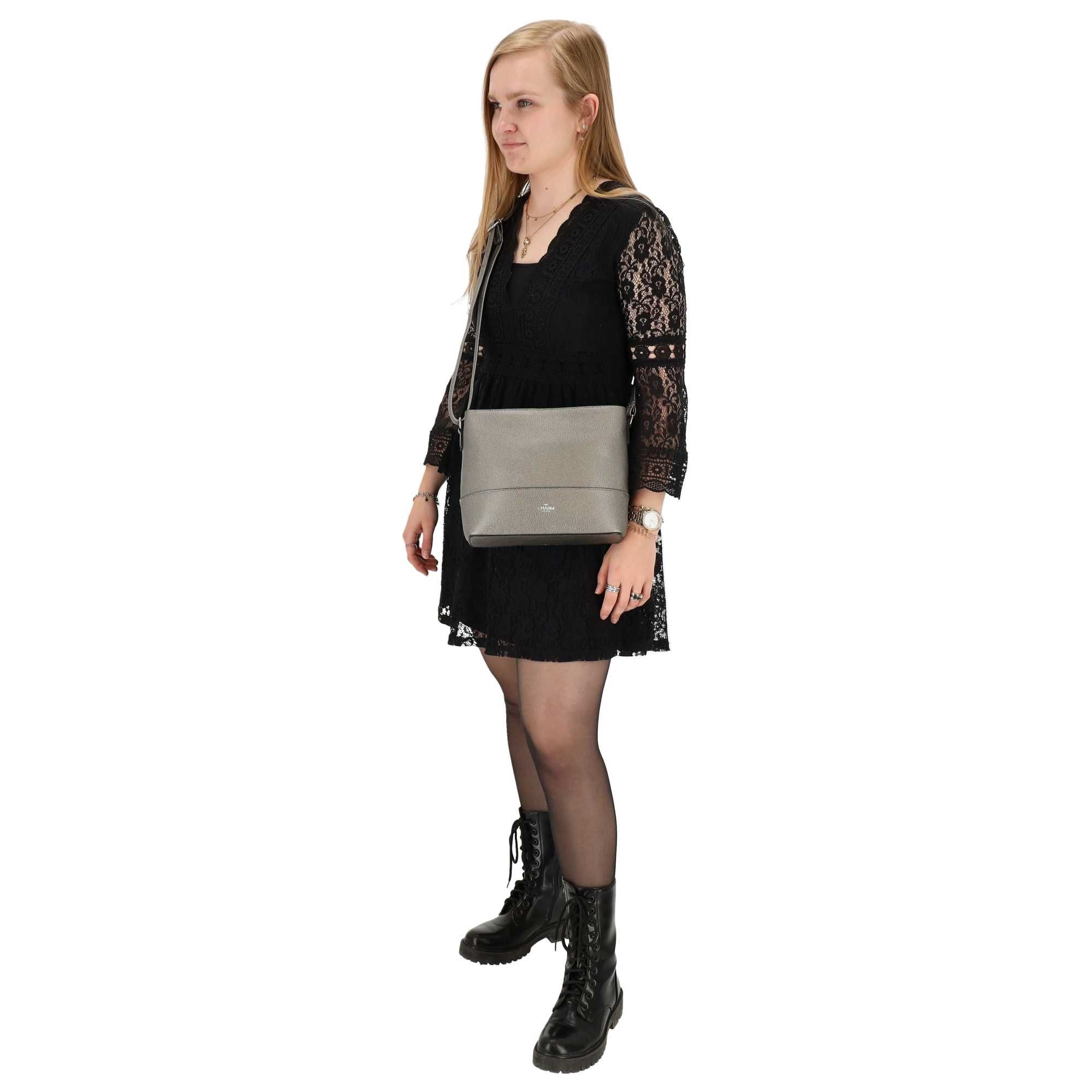 Charm London Stratford Schoudertas L Pewter