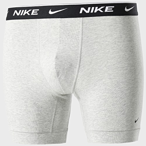 Lot De 3 Boxers Everyday Cotton Stretch KE1007 Noir Blanc Gris Chiné
