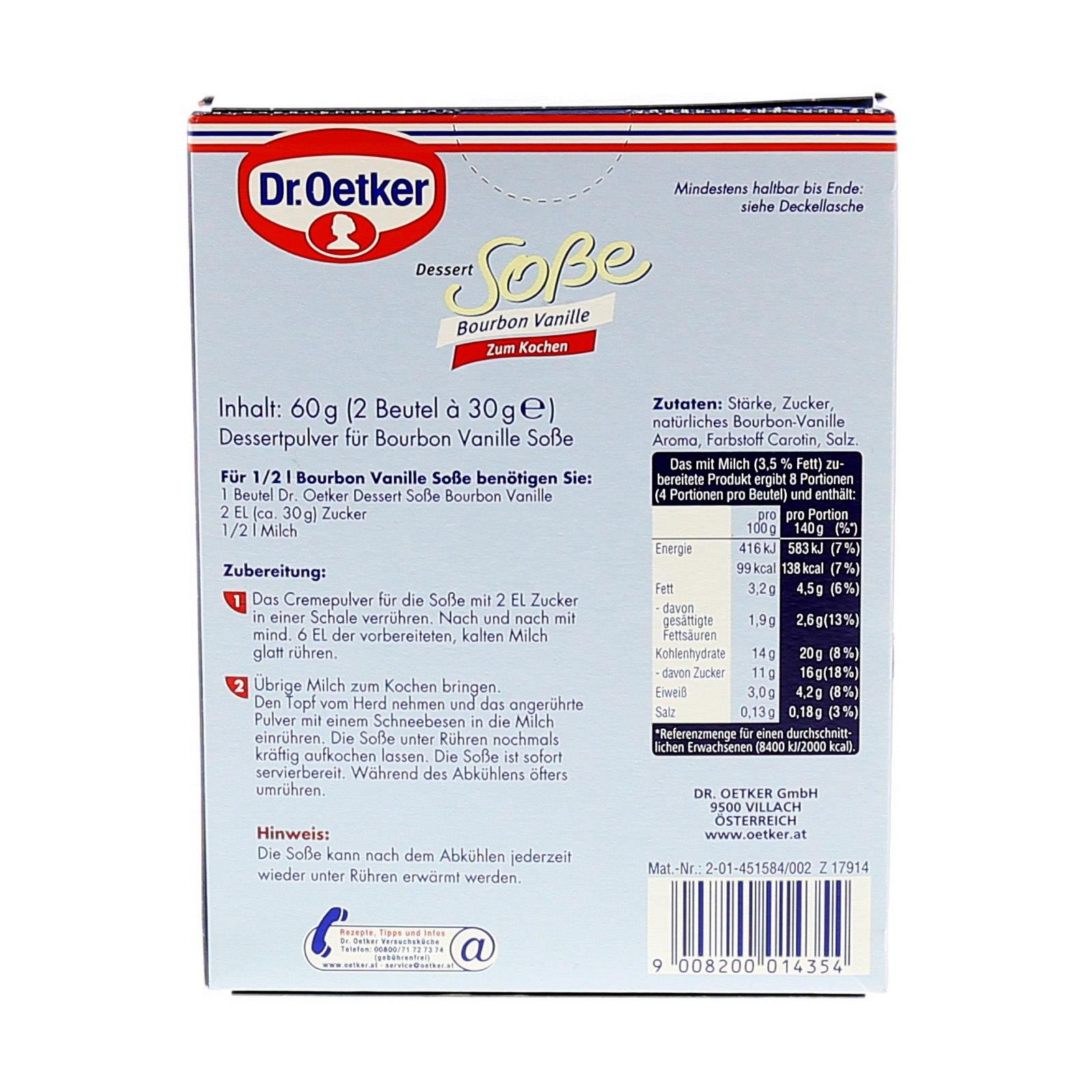 Dr. Oetker Bourbon-Vanillesoße