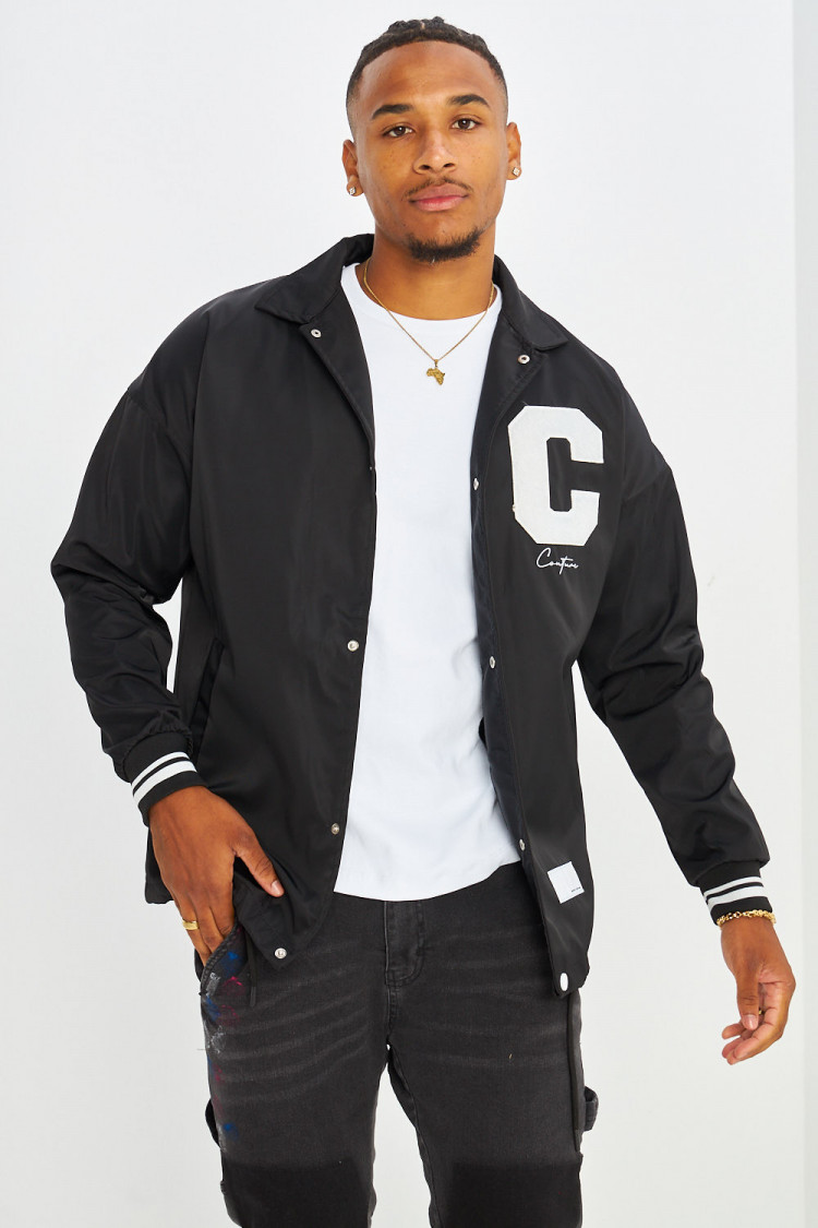 Veste noire brodée 