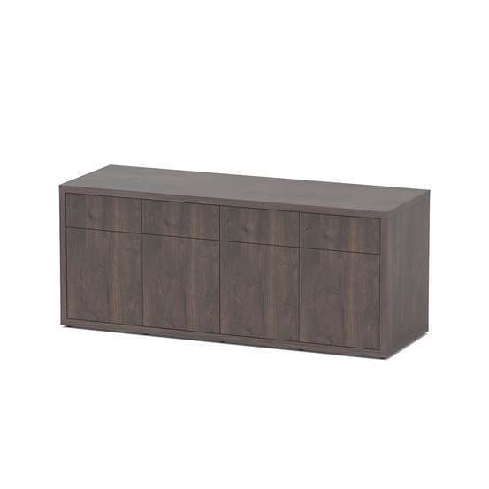 Meuble d'aquarium 4 portes Sublime Chêne Sauvage Brun L200xP70xH83cm
