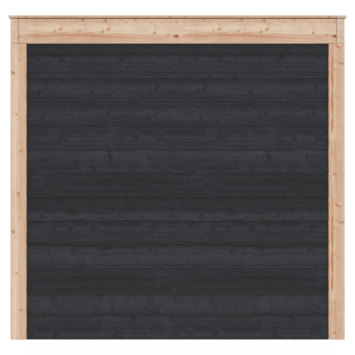 Tuinhuis Douglas hout Zweets rabat onbehandeld zwart 355 x 255 cm
