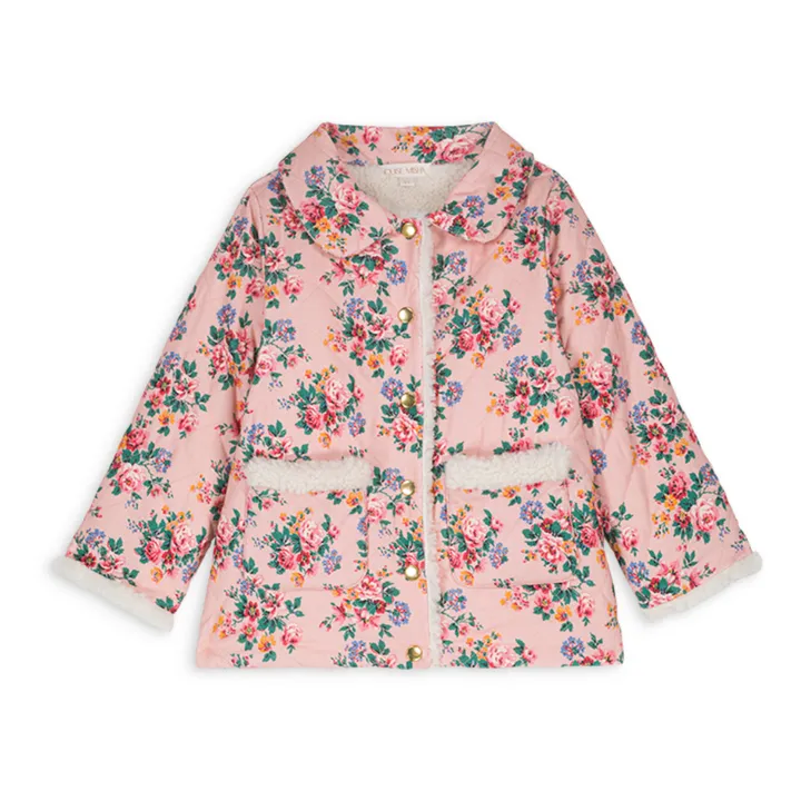 Louise Misha Manteau Velours Milleraies Fourré Dalila | Rose