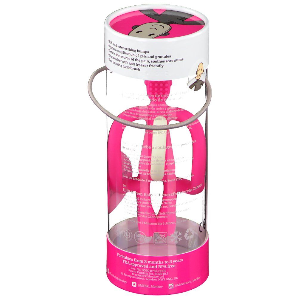 Matchstick Monkey Beißring Rosa