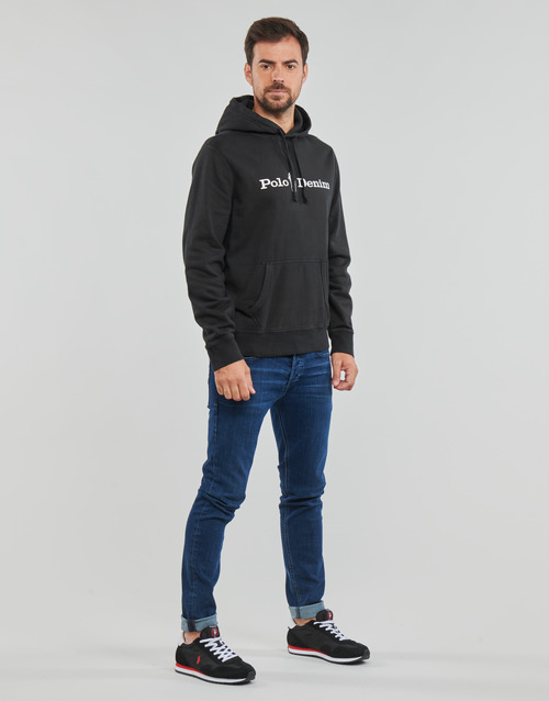 Polo Ralph Lauren - LSPOHOODM3-LONG SLEEVE-SWEATSHIRT Negro / Lavado