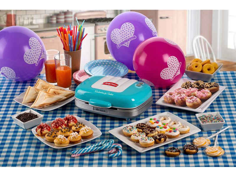Ariete Multifunktionsgrill Party Time ARI-1972-BL 700 W, Bl Sandwich- und Keksmaschine