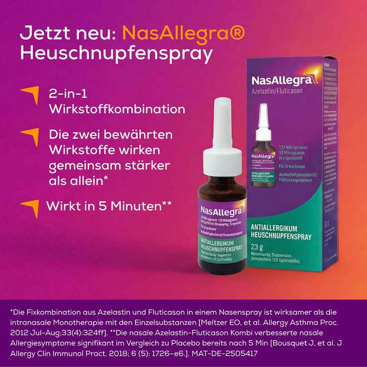 NasAllegra 137 µg/50 µg pro Sprühstoß Nasenspray, 23 g
