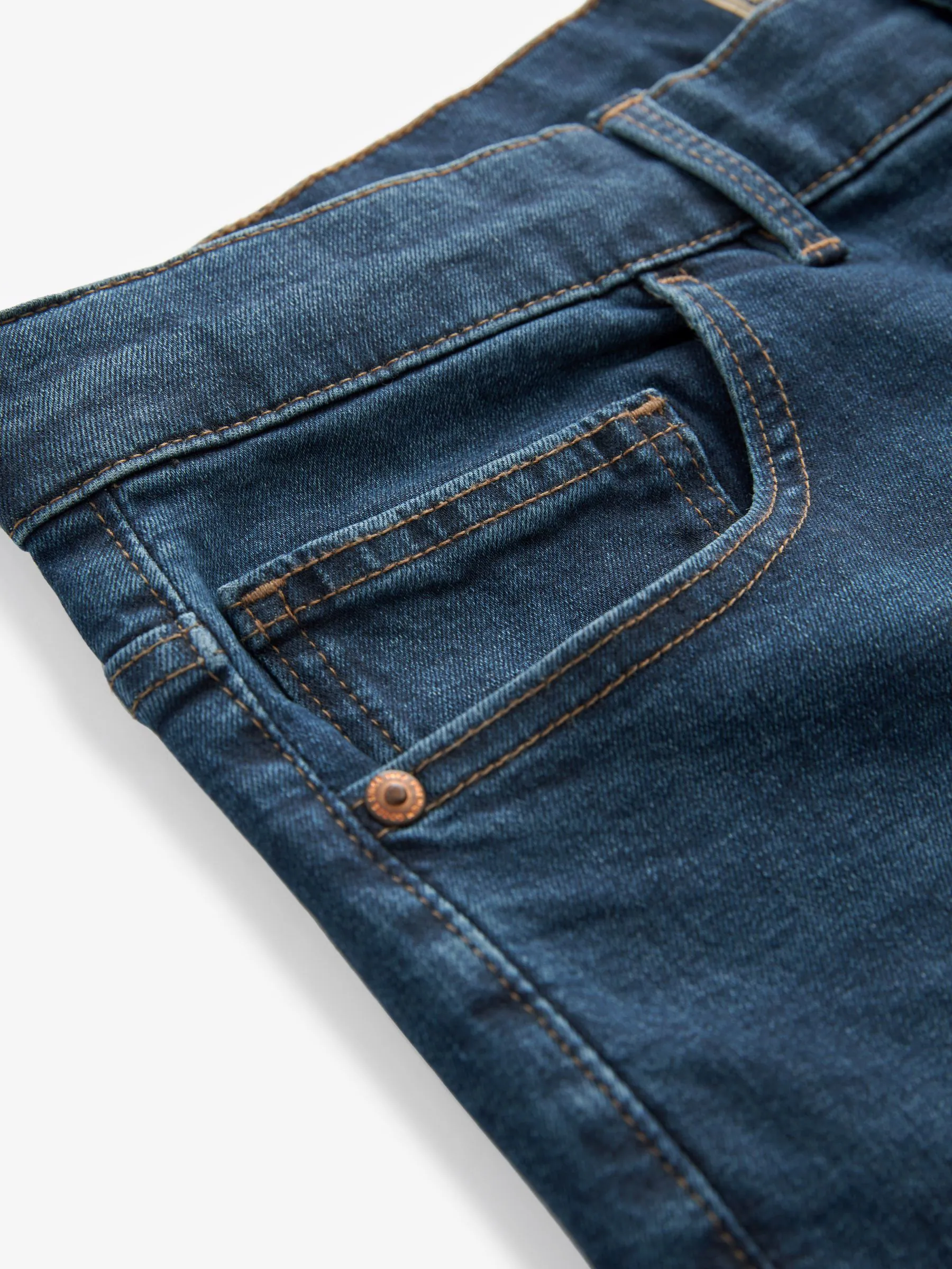 Mediumblauw - Rechte, klassieke jeans met stretch