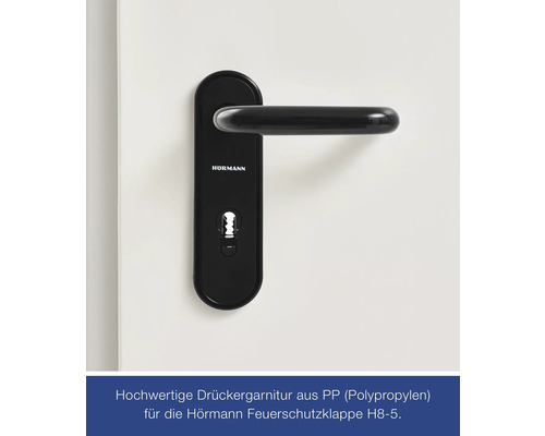 Hörmann brandklep FH-klep T30-H8-5 verzinkt (RAL 9002) 875x875 mm Links/Rechts incl. krukgarnituur