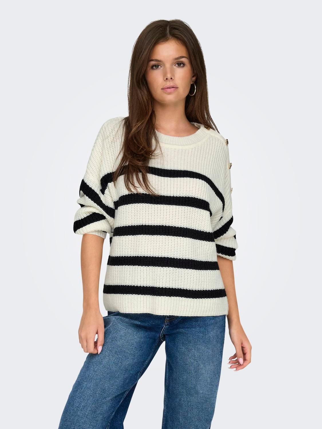 JDYJUSTY Strickpullover Eggnog