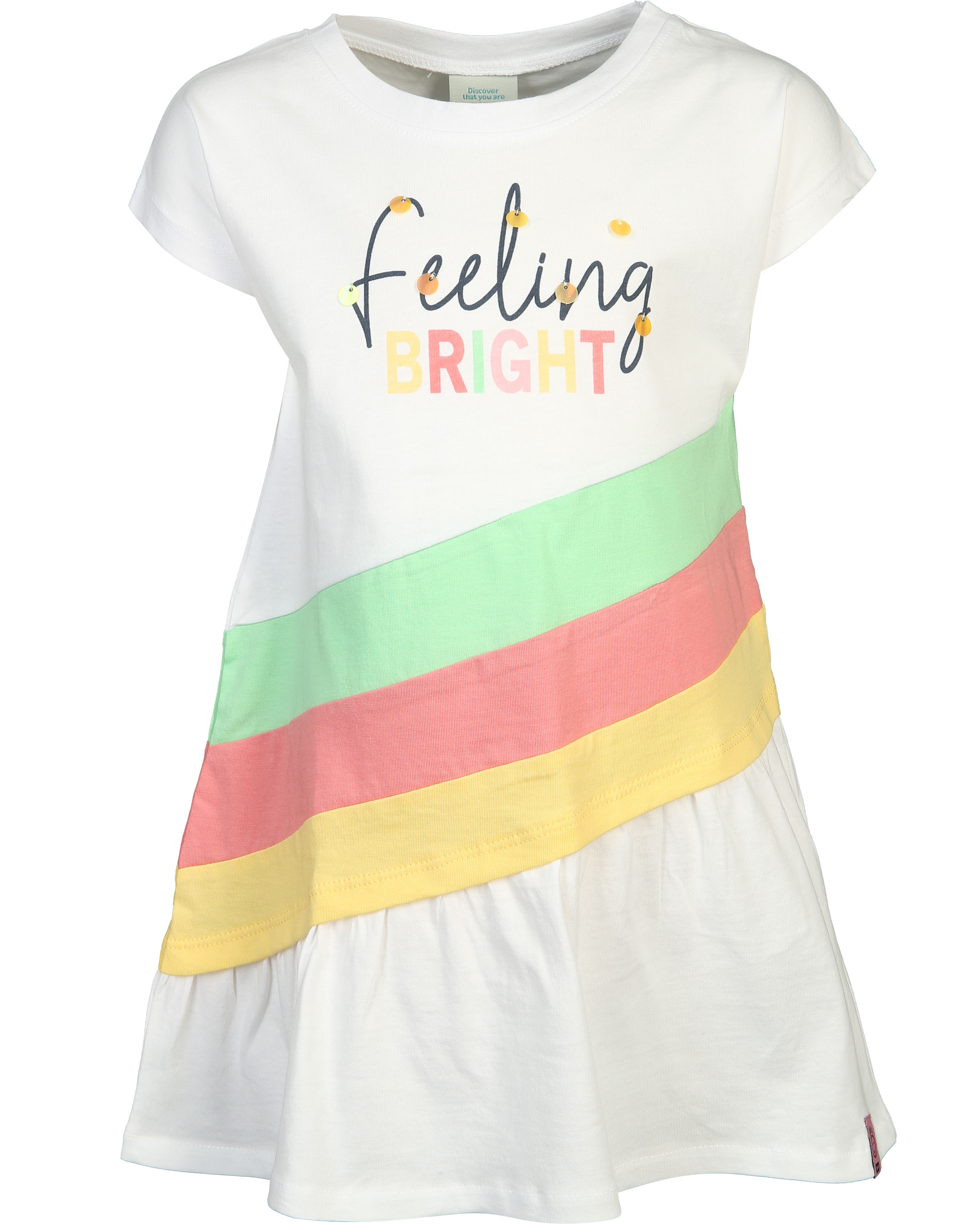 Kurzarm-Kleid FEELING BRIGHT in weiß