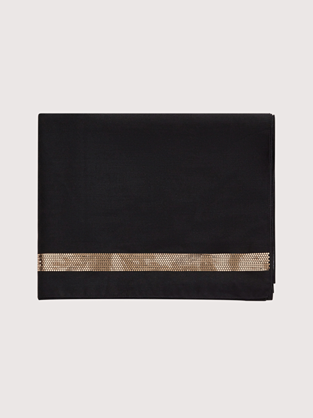 Foulard uni détails doré