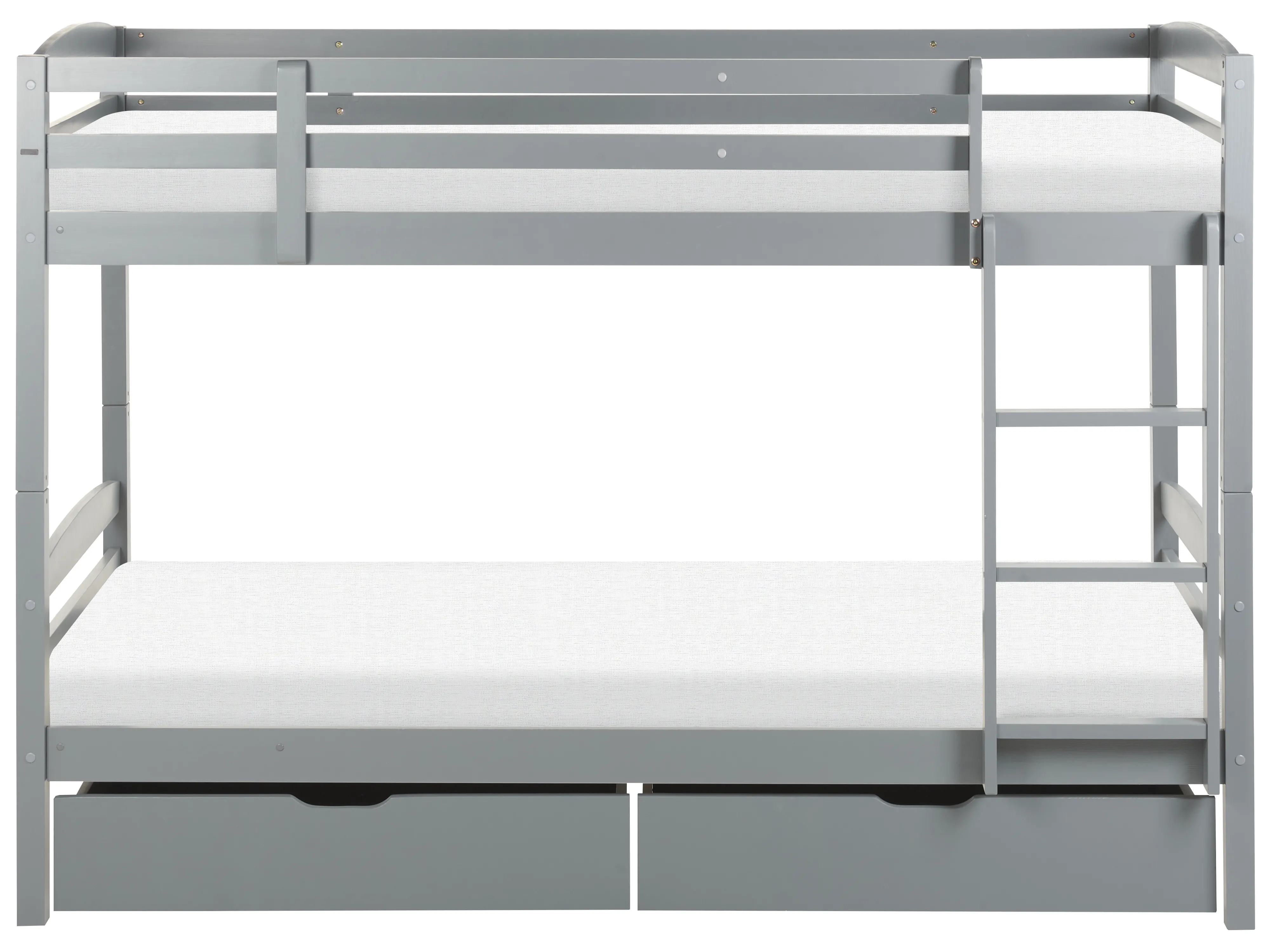 Hoogslaper met laden Dennenhout REGAT 90 x 200 cm Grijs