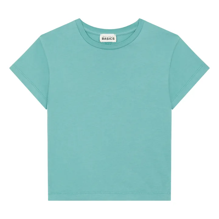 SMALLABLE BASICS T-Shirt Fille Manches Courtes Coton Bio | Vert Menthe