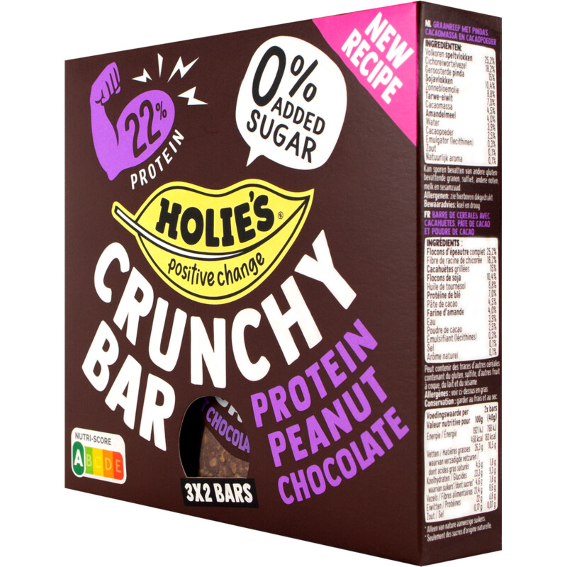 Holie's Crunchy bar protein peanut chocolate