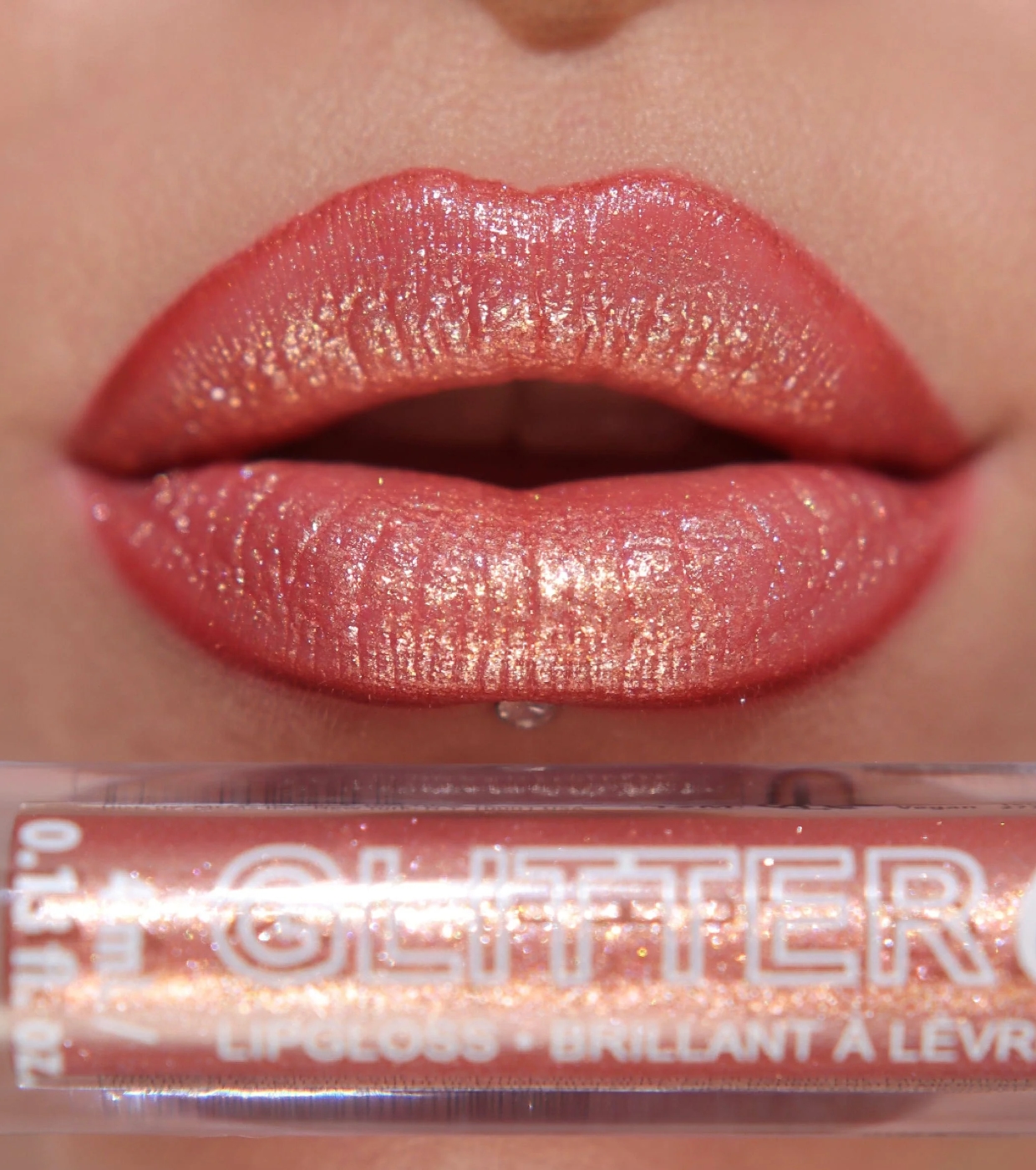 Technic Cosmetics - Brilho labial Glitter Gloss - Rose Gold