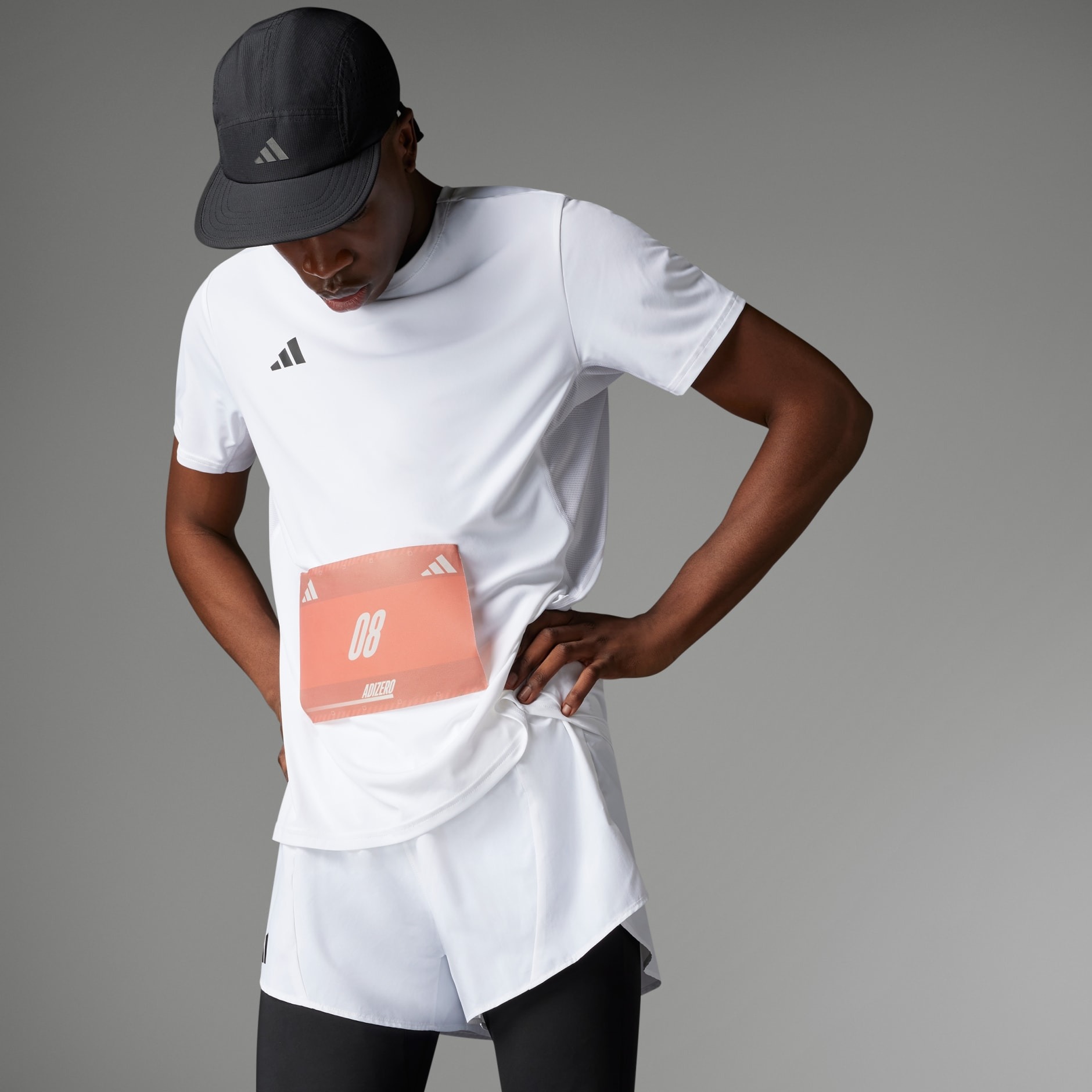 Adizero Essentials Running Tee Herre White