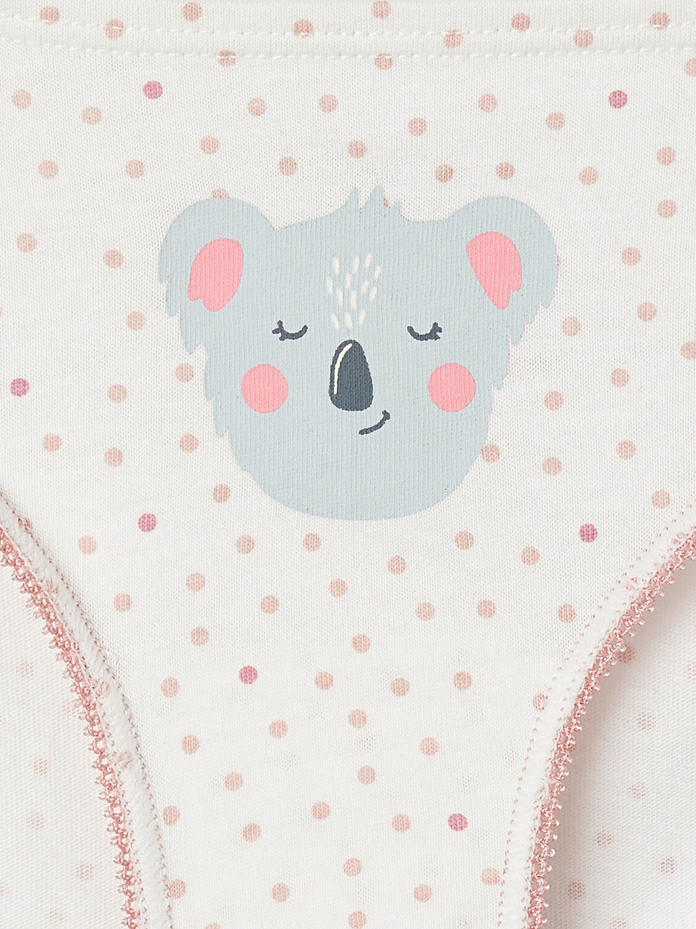 Vertbaudet 7er-Pack Mädchen Slips mit Tiermotiven weiß