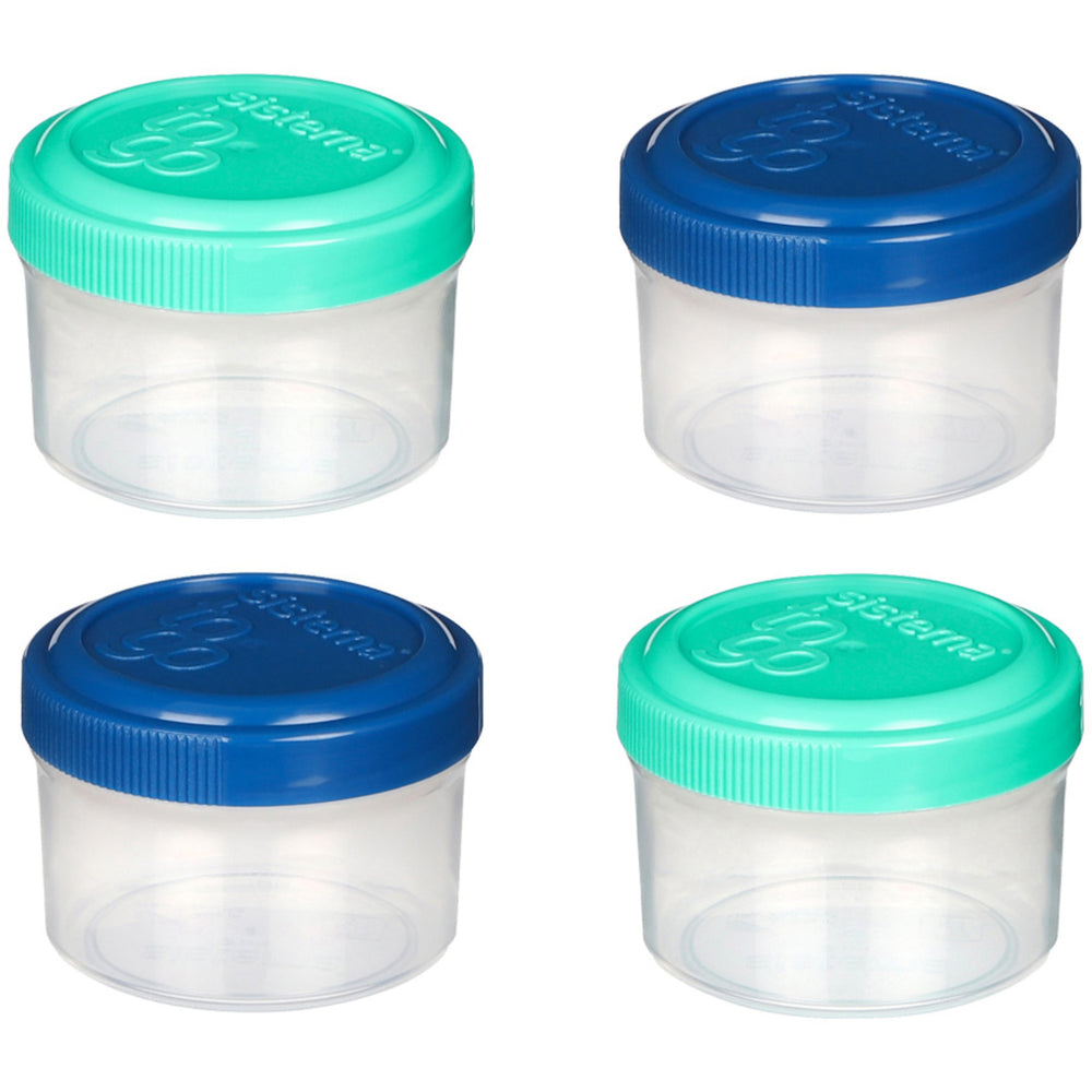 Køb Sistema Ocean Blue & Minty Teal To Go Dressing Opbevaringsbøtter 35 Ml 4-Pak