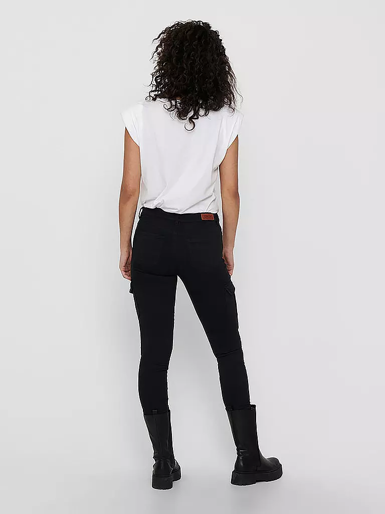 ONLY Cargohose Skinny Fit  ONLMISSOURI schwarz