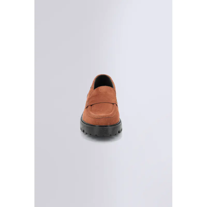 DECK LOAFER ORANGE ROUILLE LOAFER Cuir Femme