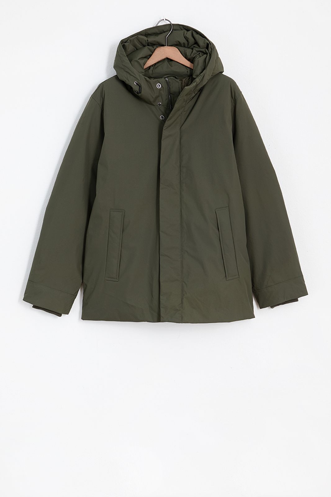 Donkergroene korte parka