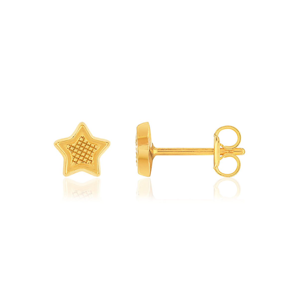 Boucles d'oreilles or jaune 375 étoile