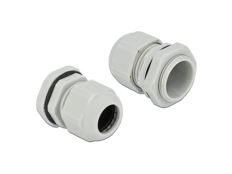 Delock Kabelverschraubung PG19, 28 mm 10 Stück, grau Delock Kabelverschraubung PG19 10 Stück grau