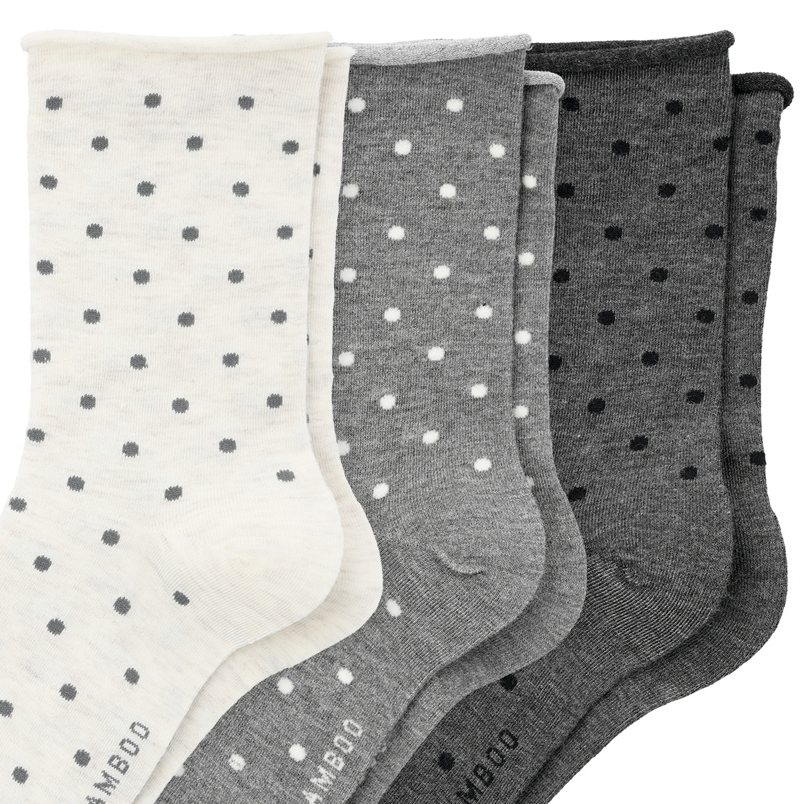 Gina Benotti 3 Paar Damen Socken im Set creme / grau