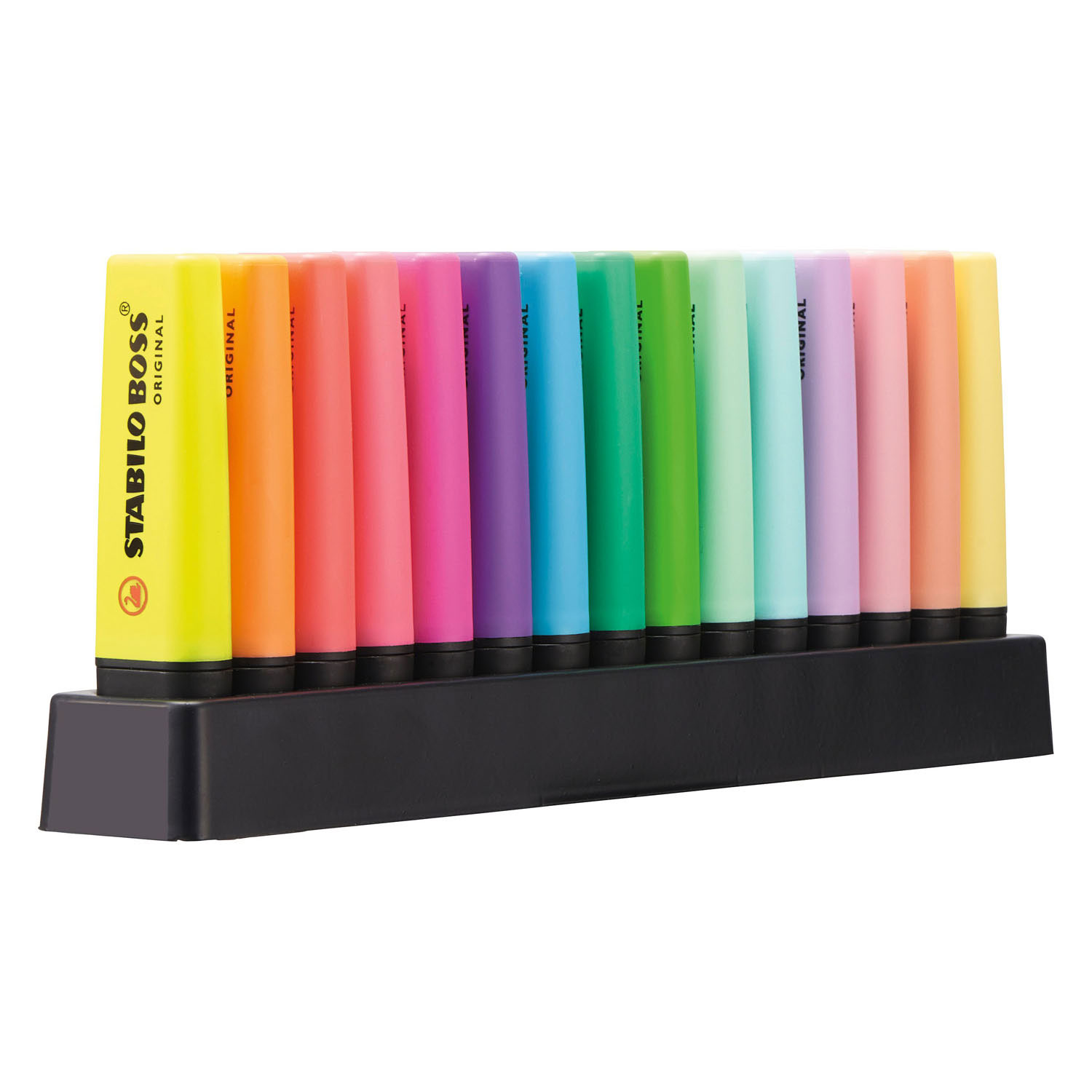 STABILO BOSS ORIGINAL - Markeerstift - 15 Stuks Deskset