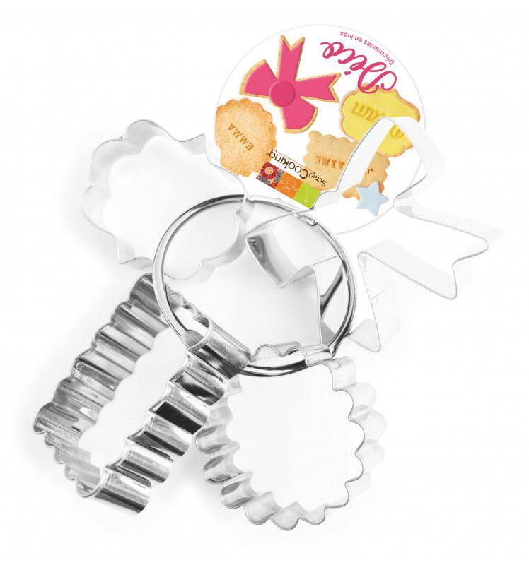 4 Découpoirs à biscuits en inox - Déco Scrapcooking