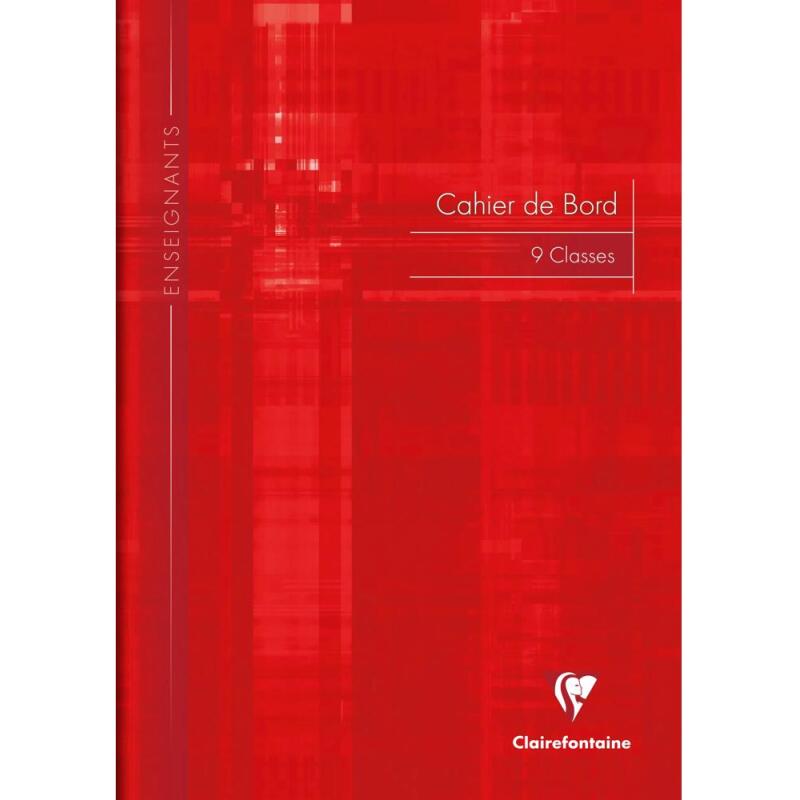Cahier de bord enseignant piqué A4 60 pages 9 classes Couleur aléatoire - Assortis