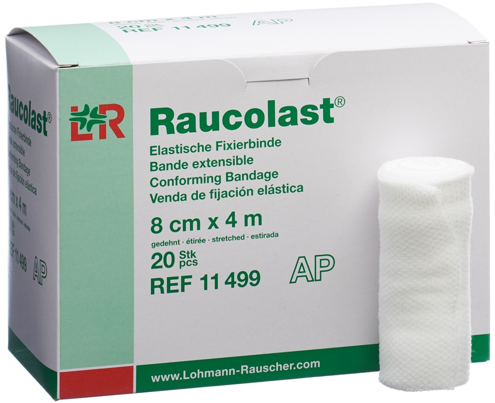 RAUCOLAST elastische Fixierbinde<br>20 Stück, 8cmx4m