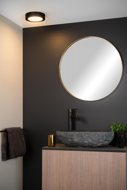 Lucide Brice Ø18 plafondlamp LED badkamer IP44 wit
