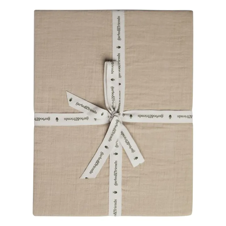 garbo&friends Drap-housse en mousseline de coton | Ecru