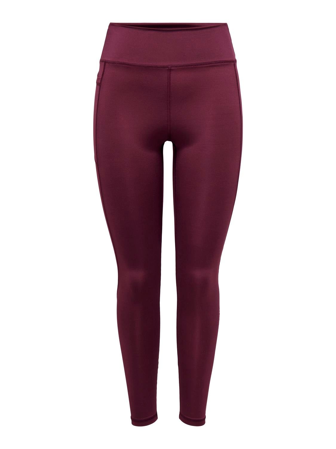 ONPJAM-SWEET-1 Hohe Taille Enger Schnitt Sportleggings Windsor Wine