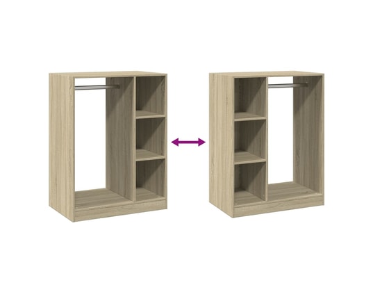 VIDAXL - Penderie Garde-robe chêne sonoma 77x48x102 cm bois d'ingénierie