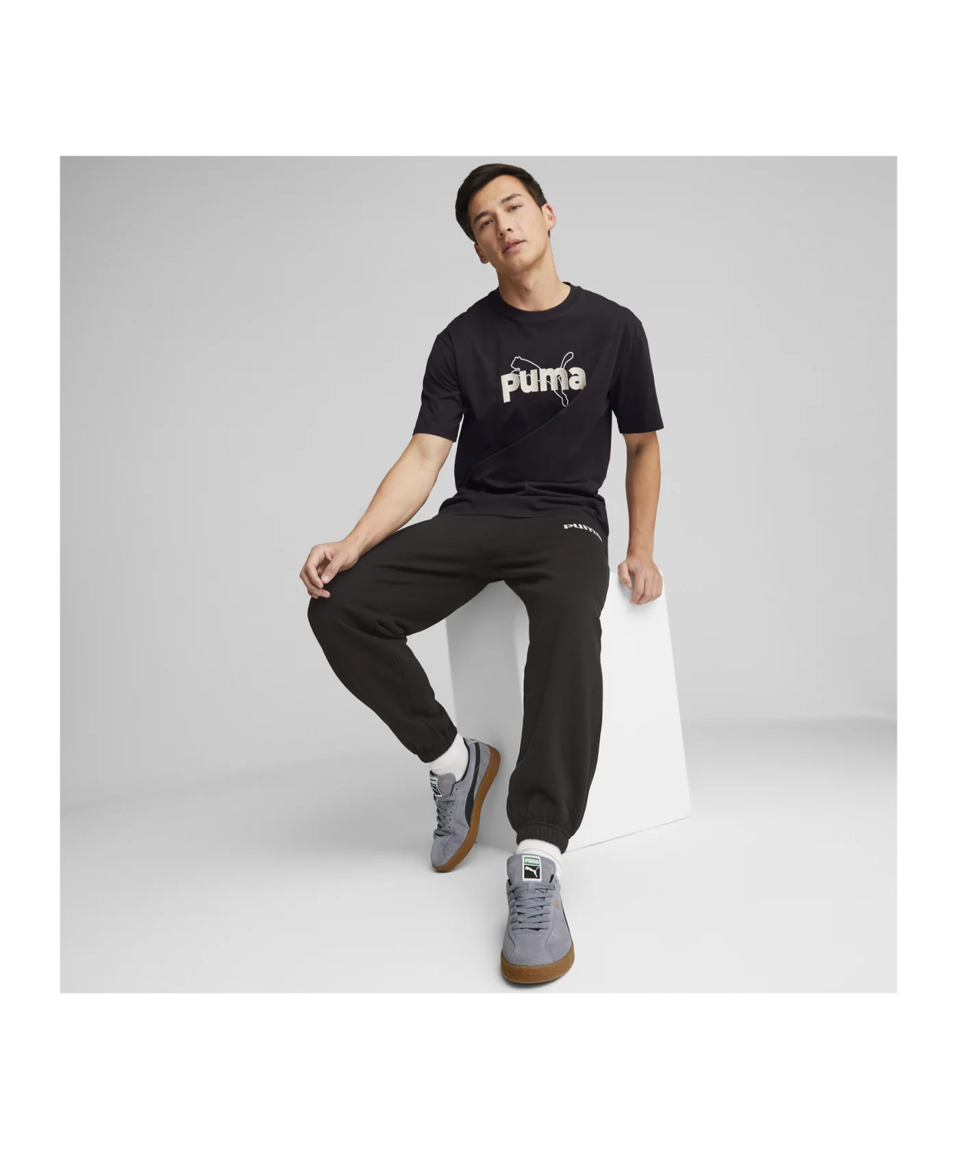 PUMA TEAM Graphic T-Shirt Schwarz F01