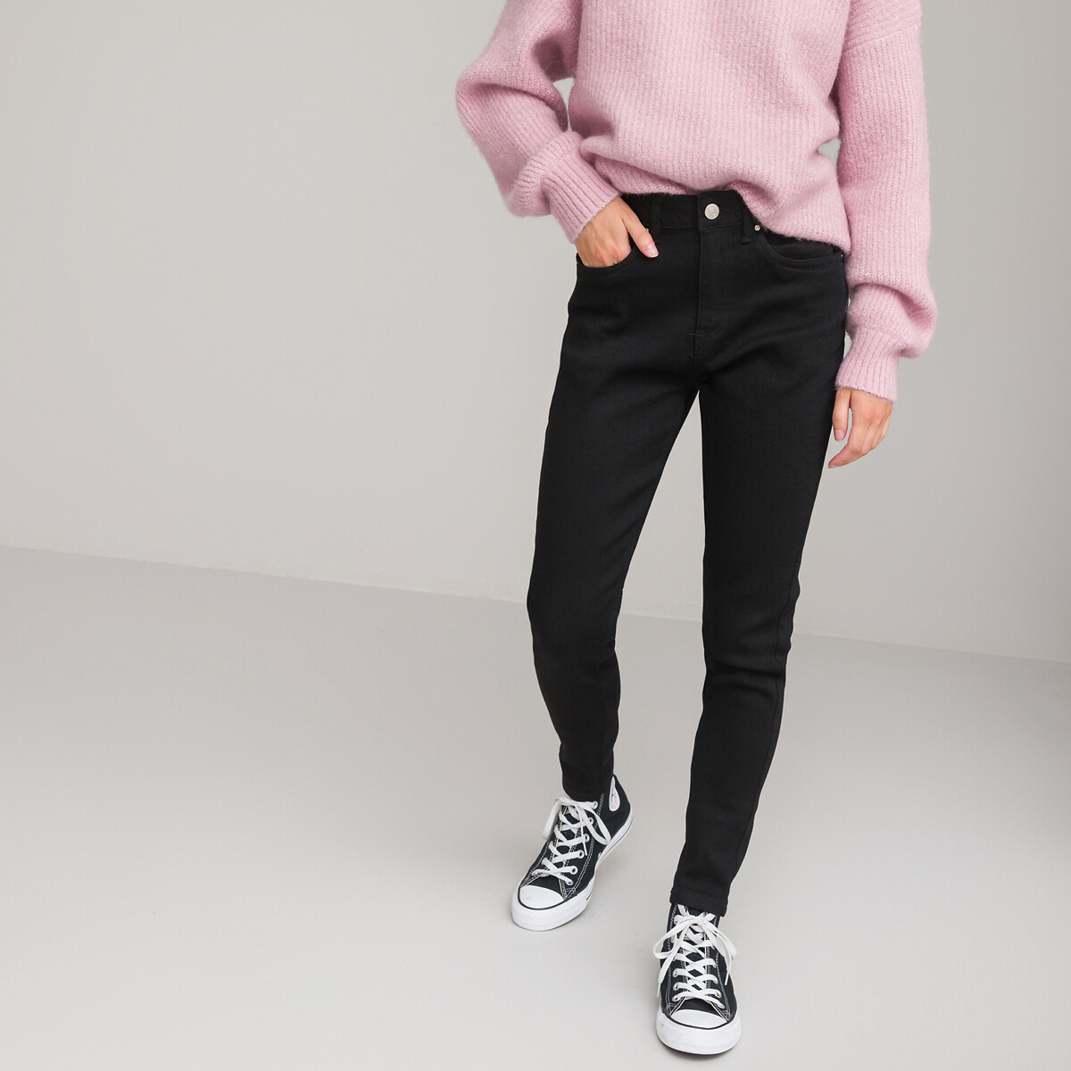 COLEÇÃO LA REDOUTE<br>Calça jeans skinny de cintura alta