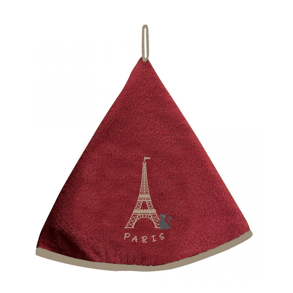 Essuie-mains tour eiffel rouge diameter 60 cm