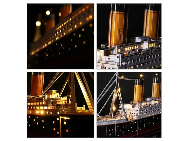 CubicFun Titanic LED, 266 stykker, Skip, 14 år