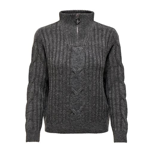 JDY Andrea Striktrøje, Dark Grey Melange, XL