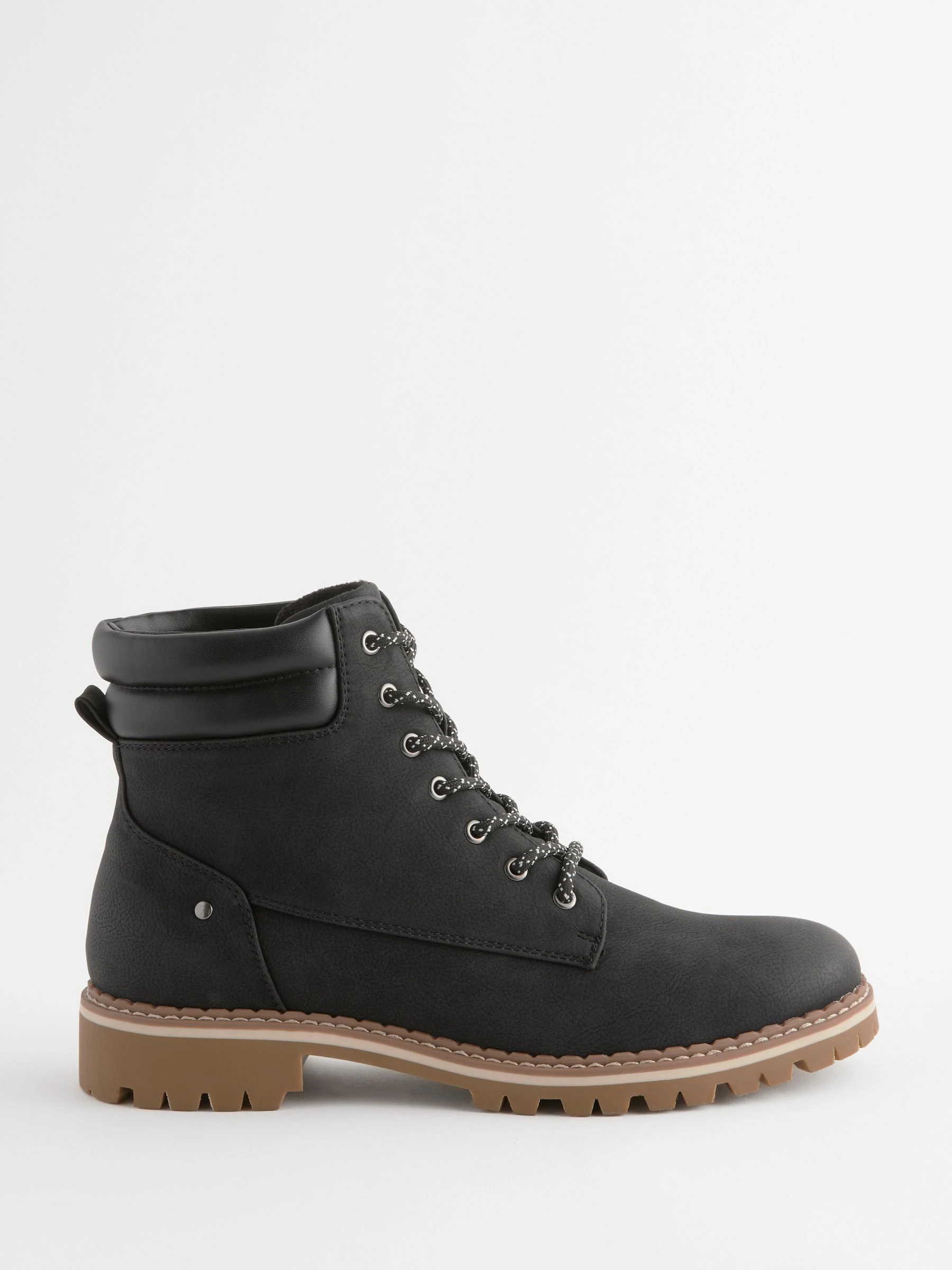 Zwart - Forever Comfort® casual enkellaarsjes met veters