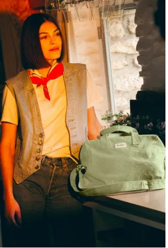 Sac Sauval City bag Velvet rive droite