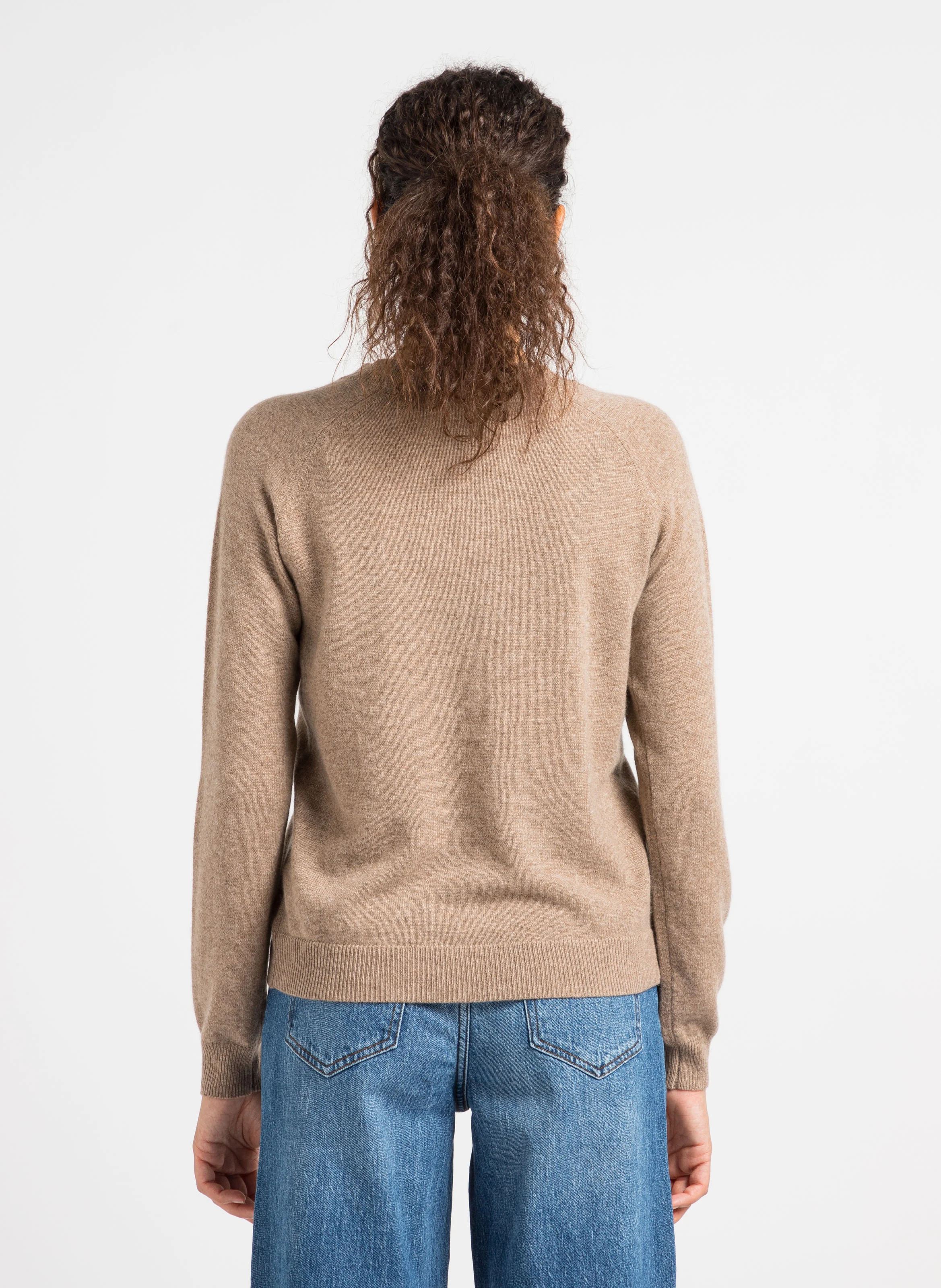 Pull col rond en cachemire | Marron