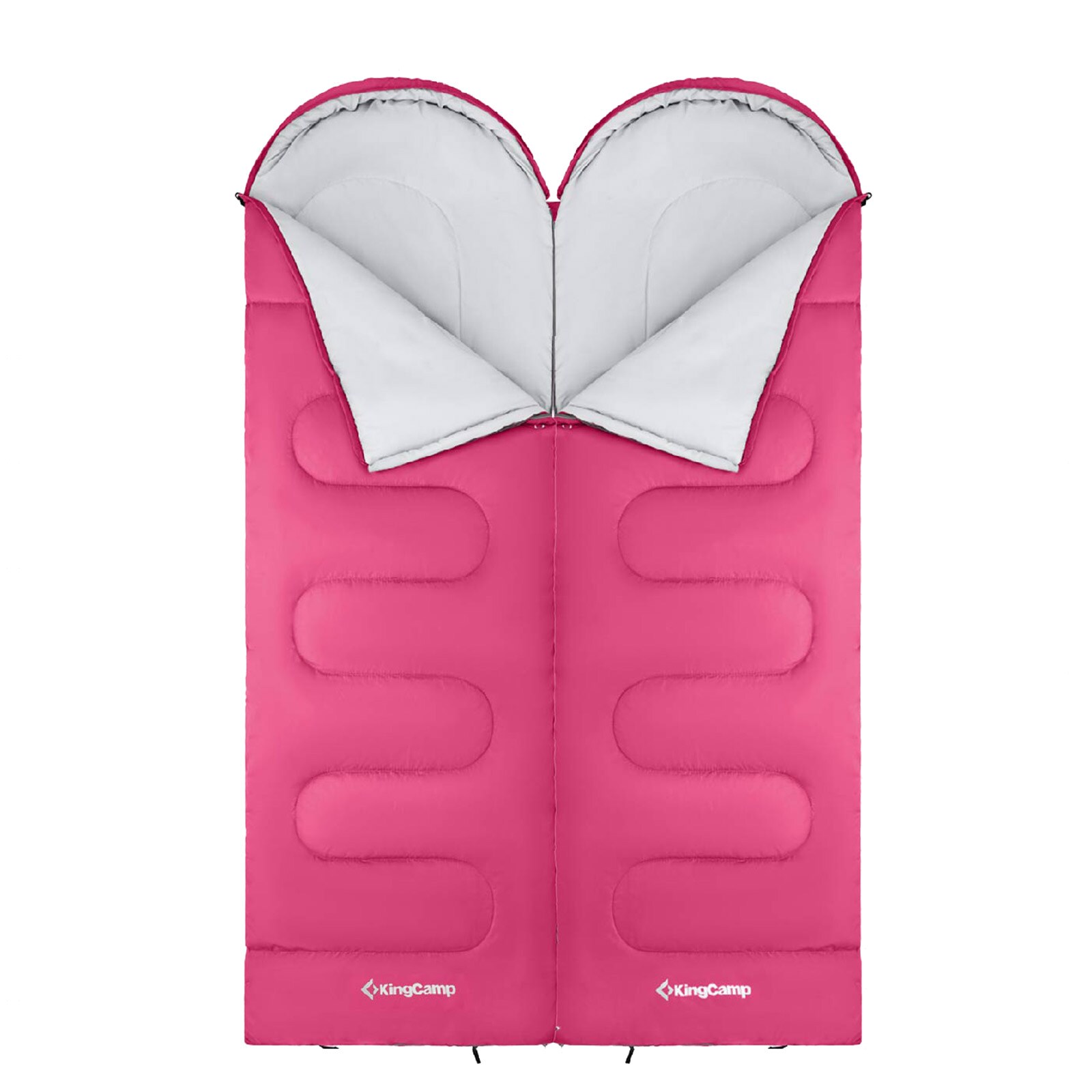 KINGCAMP Oasis 250 Kinder Decken Schlafsack Sommer Camping 1,40 m Lang & Breit Variante: Rose Red - Zipper L