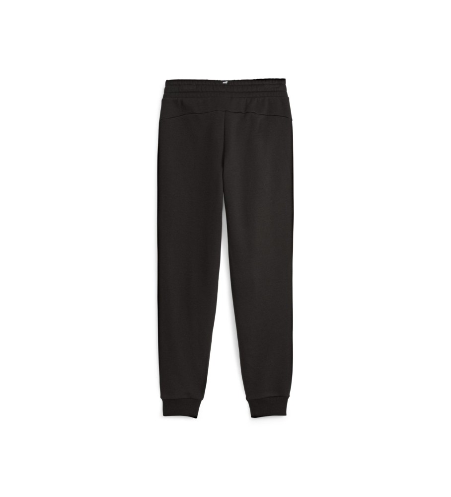 Calça Puma Essentials+ com Logo em Dois Tons - Preta