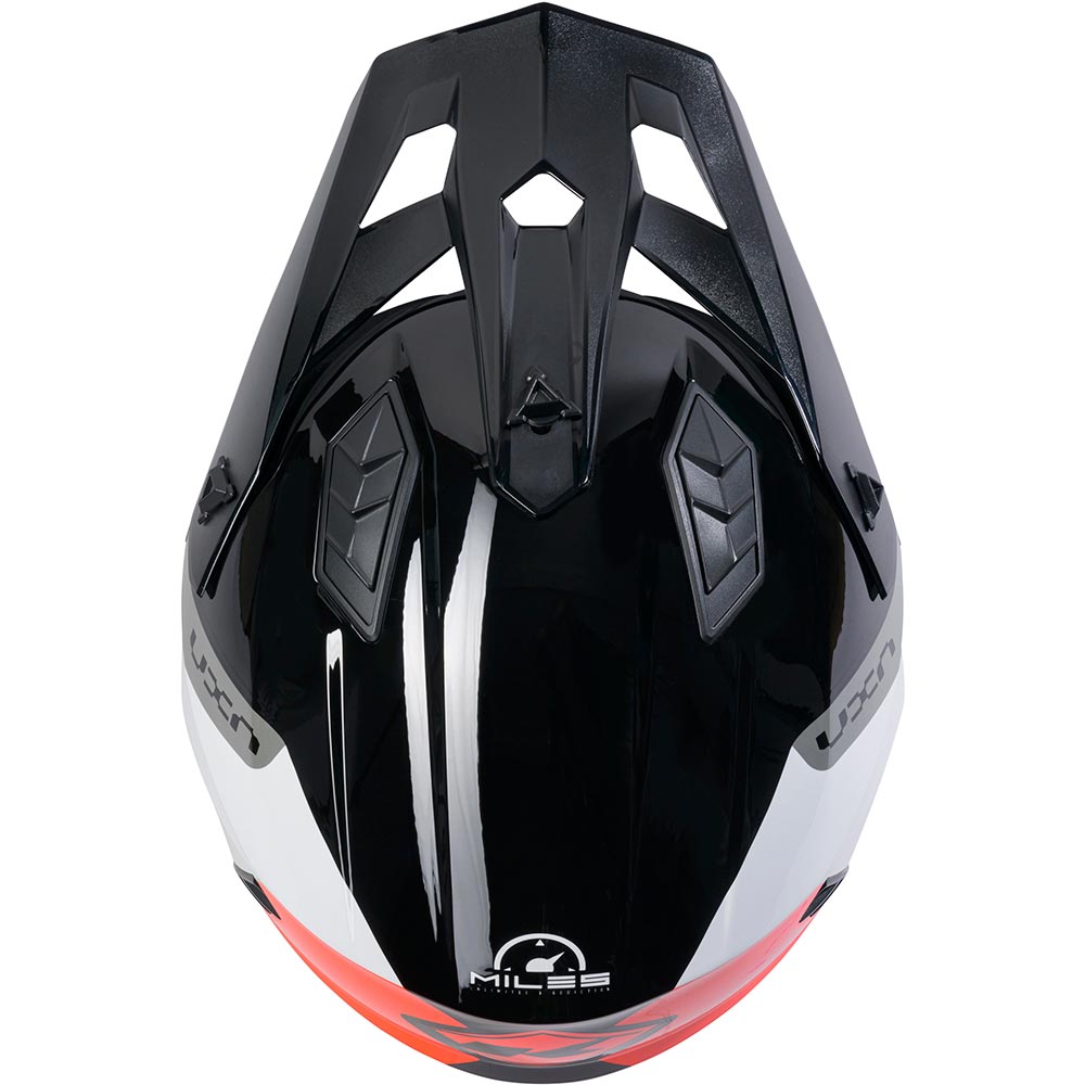 Kenny - Casque Miles Graphic Noir / Orange / Gris