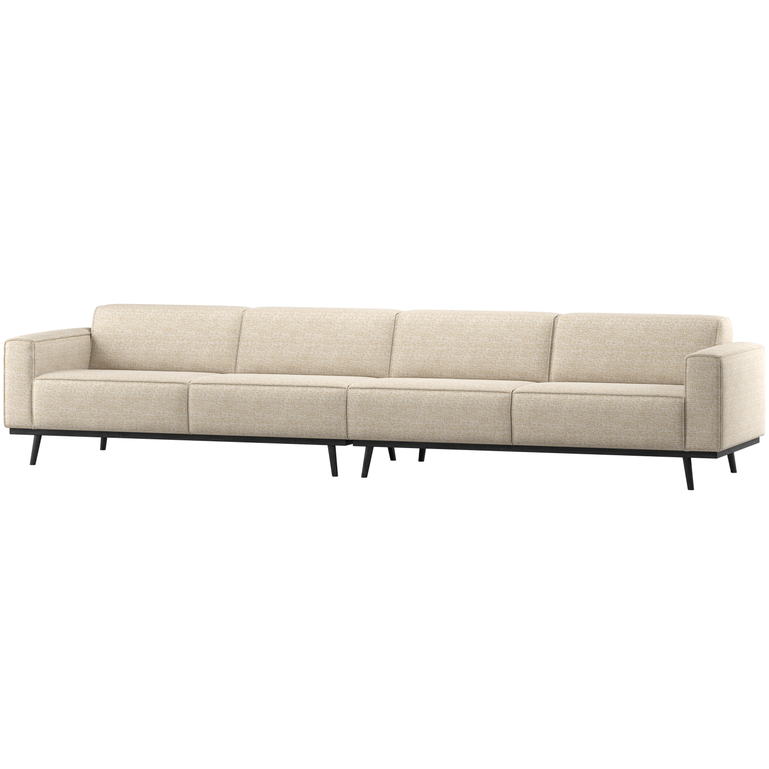 WOOOD Statement XL 4-Zits Bank 327 cm - Polyester - Beige Melange