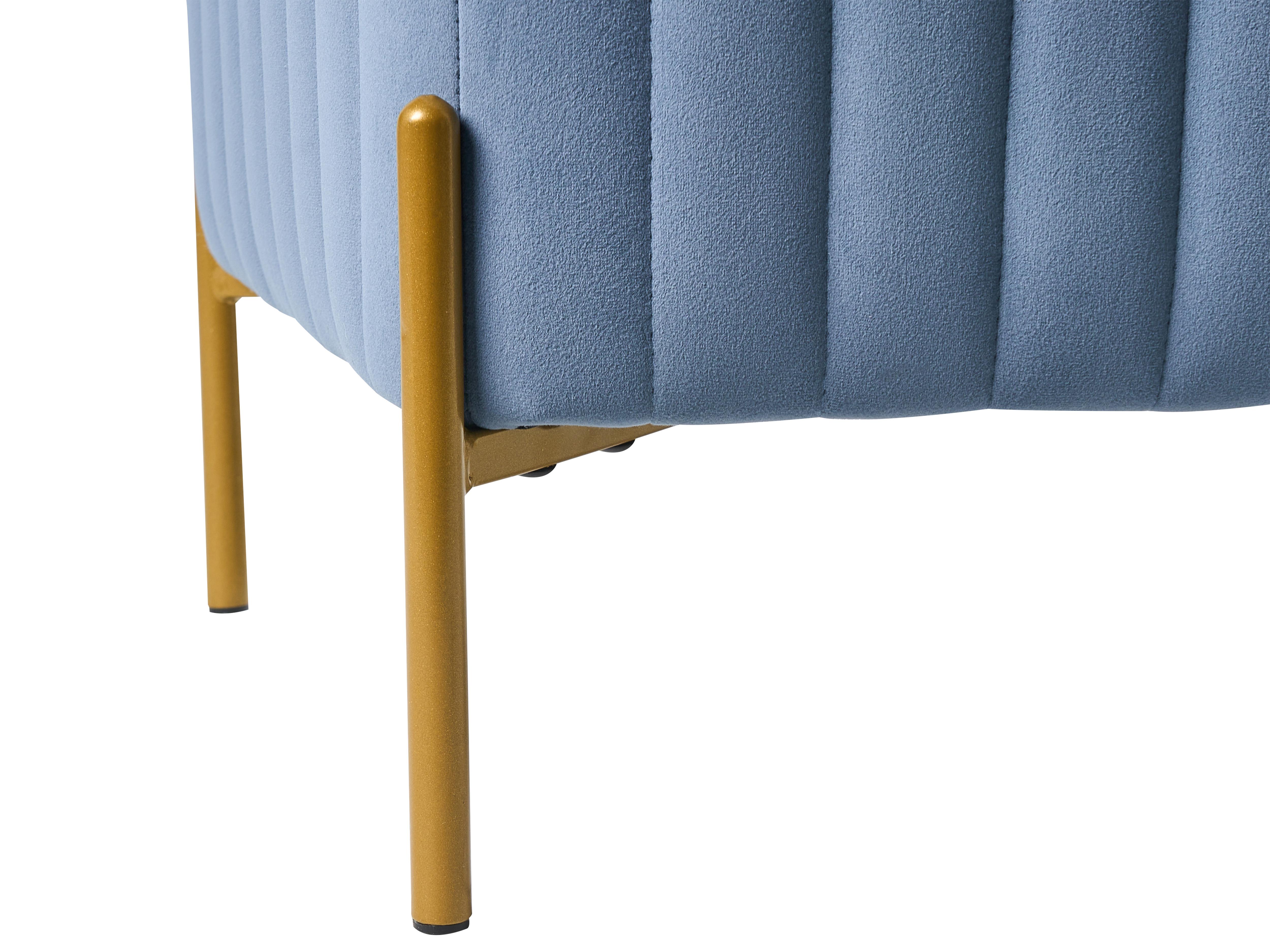 Hocker UTAH Fluweel Blauw